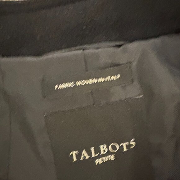Talbots Black Wool Coat P12 - Picture 5 of 6